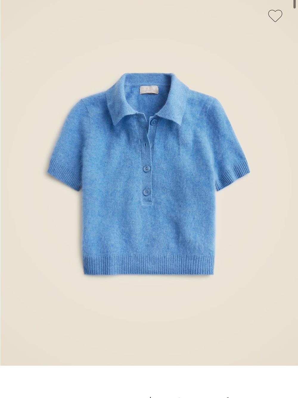 J. Crew Brushed Cashmere Short Sleeve Sweater